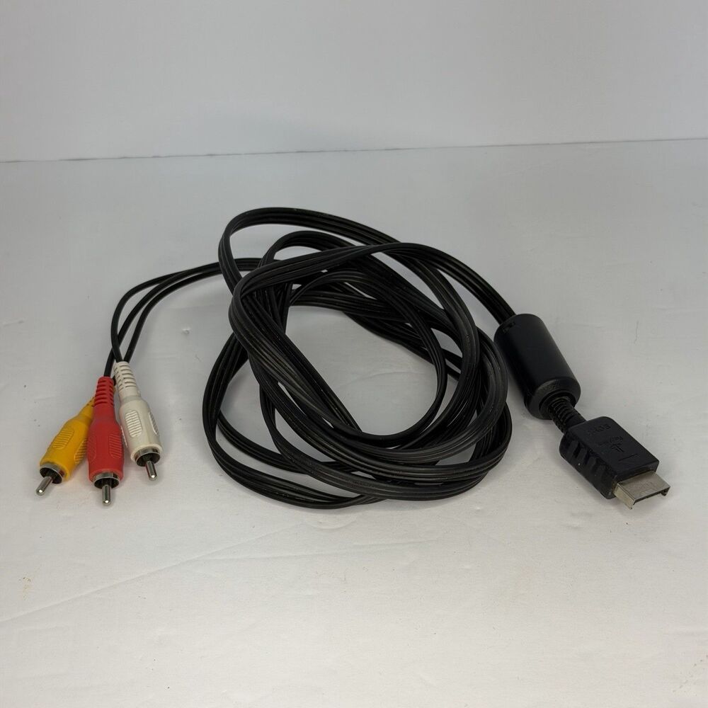 Sony OEM PlayStation PS1 PS2 PS3 Composite AV Cable RCA Red White Yellow Genuine